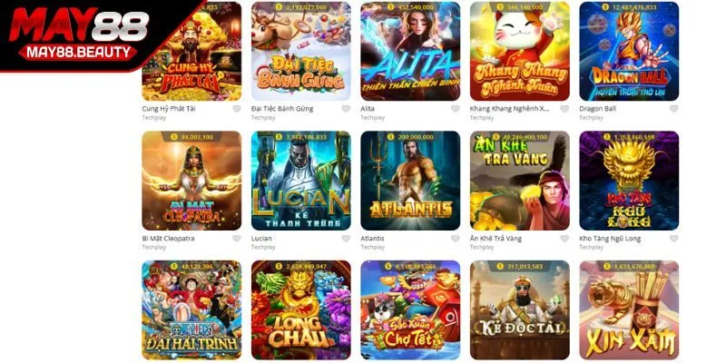 Kho game quay hũ đa dạng và độc đáo